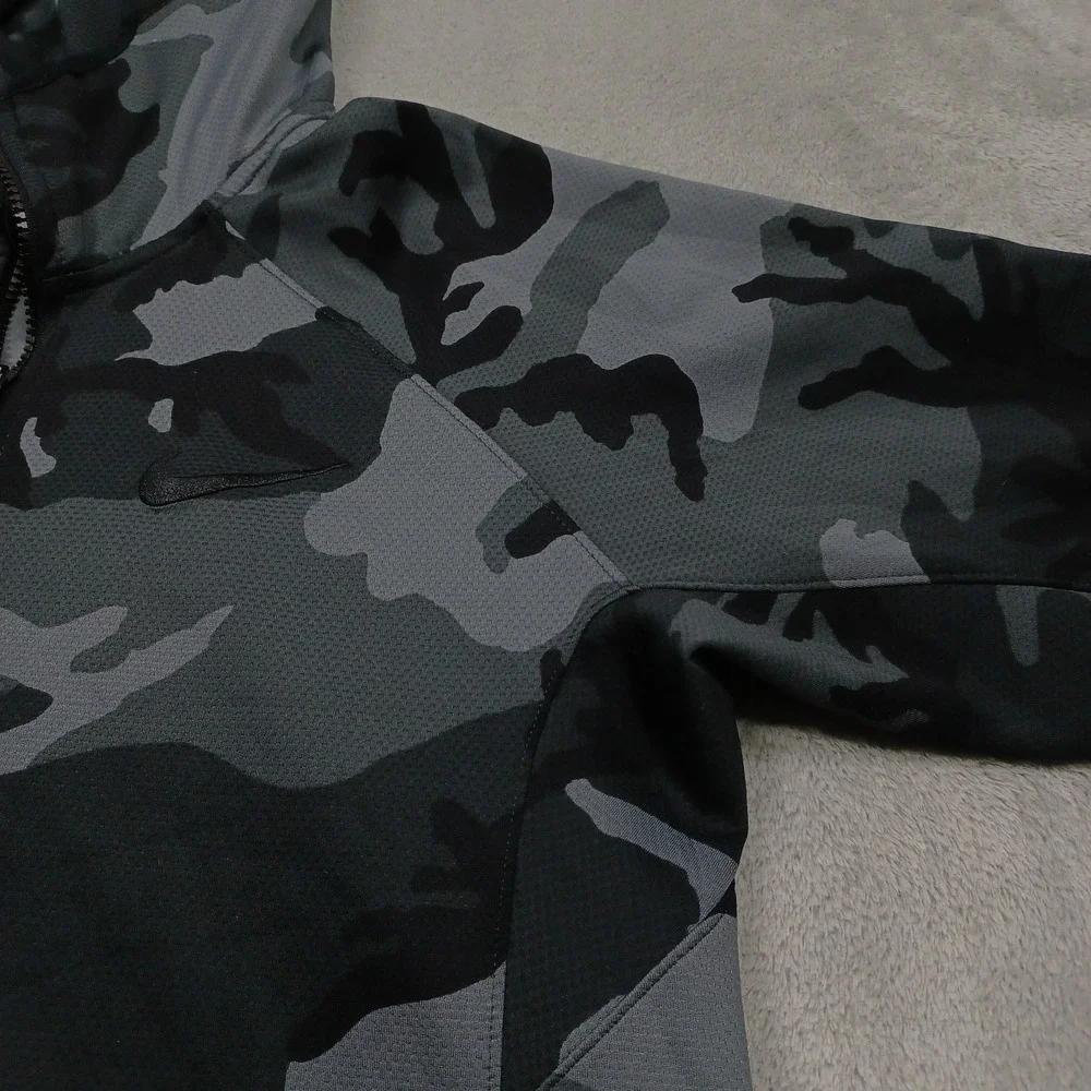 Nike Jacket Mens Medium Black Camouflage Full Zip Showtime Basketball